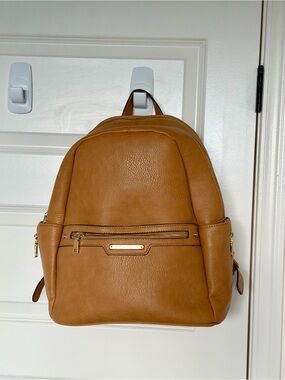 Poppy & Peonies Brooklyn Backpack in Camel